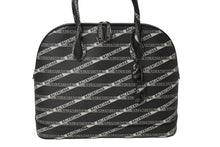 Load image into Gallery viewer, 極美品 BALENCIAGA バレンシアガ ハンドバッグ ヴィル トップハンドル ストラップ欠品 ロゴプリント ブラック グレー 中古 62481