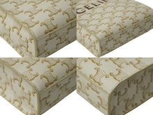 Load image into Gallery viewer, 極美品 CELINE セリーヌ 2WAYショルダーバッグ ミニ バーティカルカバ トリオンフ 194372BZK.04LU ホワイト ブラウン 中古 62482