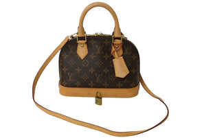 LOUIS VUITTON ルイヴィトン アルマBB ハンドバッグ M53152 モノグラムキャンバス ブラウン ゴールド金具 美品 中古 62483