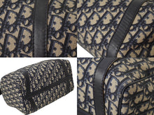 Load image into Gallery viewer, Christian Dior クリスチャンディオール ボストンバッグ 30cm トロッター柄 ブラック ベージュ キャンバス レザー 良品 中古 62487