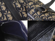 Load image into Gallery viewer, Christian Dior クリスチャンディオール ボストンバッグ 30cm トロッター柄 ブラック ベージュ キャンバス レザー 良品 中古 62487