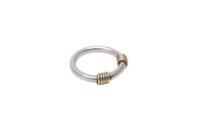 Load image into Gallery viewer, TIFFANY&amp;Co. ティファニー バンドウィズ2ワイヤー コイル リング 指輪 K18 シルバー925 3.6g サイズ6.5号 美品 中古 62490