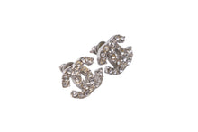 Load image into Gallery viewer, CHANEL シャネル ココマーク ラインストーン ピアス 03A シルバー ロゴ ジュエリー アクセサリー 小物 美品 中古 62492