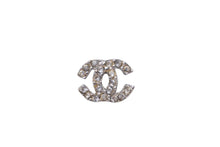 Load image into Gallery viewer, CHANEL シャネル ココマーク ラインストーン ピアス 03A シルバー ロゴ ジュエリー アクセサリー 小物 美品 中古 62492