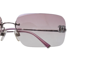CHANEL シャネル サングラス ココマーク ラインストーン グラデーション 62◻︎17 120 4017-D c.124/58 ピンク 美品 中古 62493