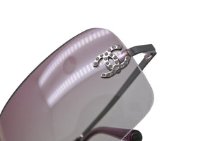 CHANEL シャネル サングラス ココマーク ラインストーン グラデーション 62◻︎17 120 4017-D c.124/58 ピンク 美品 中古 62493
