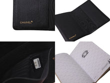Load image into Gallery viewer, CHANEL シャネル 手帳カバー ココマーク 5番台 1998年 ブラック ゴールド金具 レザー 美品 中古 62494