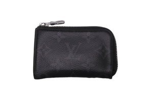 LOUIS VUITTON ルイ ヴィトン モノグラムエクリプス ポルトモネジュール コインケース PVC ブラック M63536 良品 中古 62495