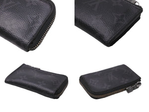 LOUIS VUITTON ルイ ヴィトン モノグラムエクリプス ポルトモネジュール コインケース PVC ブラック M63536 良品 中古 62495