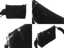 Load image into Gallery viewer, 新品同様 PRADA プラダ ショルダーバッグ ブラック ナイロン トライアングルロゴ 2VH113 2DMHF0002 中古 62498