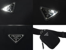 Load image into Gallery viewer, 新品同様 PRADA プラダ ショルダーバッグ ブラック ナイロン トライアングルロゴ 2VH113 2DMHF0002 中古 62498