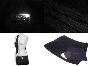 新品同様 PRADA プラダ ショルダーバッグ ブラック ナイロン トライアングルロゴ 2VH113 2DMHF0002 中古 62498