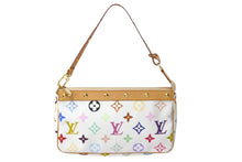 Load image into Gallery viewer, 新品同様 LOUIS VUITTON ルイヴィトン 村上隆 ホワイト ポシェットアクセソワール マルチカラー M92649 中古 62503