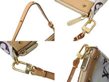 Load image into Gallery viewer, 新品同様 LOUIS VUITTON ルイヴィトン 村上隆 ホワイト ポシェットアクセソワール マルチカラー M92649 中古 62503