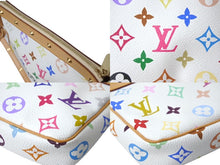 Load image into Gallery viewer, 新品同様 LOUIS VUITTON ルイヴィトン 村上隆 ホワイト ポシェットアクセソワール マルチカラー M92649 中古 62503