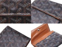 画像をギャラリービューアに読み込む, GOYARD ゴヤール マリニー コインケース ヘリンボーン 二つ折り MARIGNPMLTY01CL03P ブラック ブラウン 美品 中古 62505