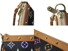 画像をギャラリービューアに読み込む, LOUIS VUITTON ルイヴィトン モノグラムマルチ ポシェット アクセソワ―ル M92648 村上隆 ブラック 美品 中古 62506