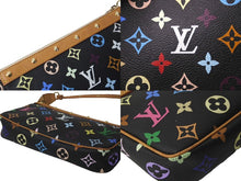 画像をギャラリービューアに読み込む, LOUIS VUITTON ルイヴィトン モノグラムマルチ ポシェット アクセソワ―ル M92648 村上隆 ブラック 美品 中古 62506