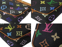 画像をギャラリービューアに読み込む, LOUIS VUITTON ルイヴィトン モノグラムマルチ ポシェット アクセソワ―ル M92648 村上隆 ブラック 美品 中古 62506