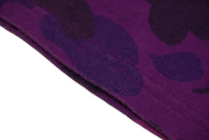 A BATHING APE アベイシングエイプ 半袖Ｔシャツ 001CSJ201015M XLサイズ カモフラージュ コットン パープル 美品 中古 62511