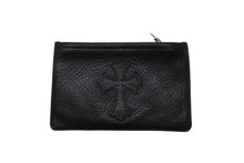 Load image into Gallery viewer, CHROME HEARTS クロムハーツ クロスパッチ ジッパーチェンジパース コインケース 小物入れ ブラック シルバー925 美品 中古 62514