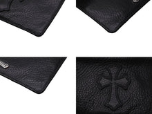 Load image into Gallery viewer, CHROME HEARTS クロムハーツ クロスパッチ ジッパーチェンジパース コインケース 小物入れ ブラック シルバー925 美品 中古 62514