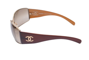 極美品 CHANEL シャネル サングラス ココマーク サイズ66◻︎16 130 ブラウン ゴールド 4115 c.299/13 中古 62518