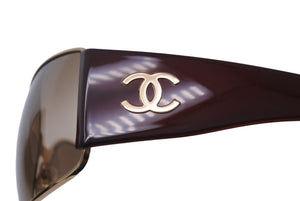 極美品 CHANEL シャネル サングラス ココマーク サイズ66◻︎16 130 ブラウン ゴールド 4115 c.299/13 中古 62518