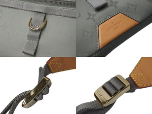 極美品 LOUIS VUITTON ルイヴィトン メッセンジャーPM ボディバッグ モノグラムチタニウム M43889 グレー 中古 62524