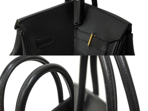 極美品 HERMES エルメス ハンドバッグ バーキン 40 ◻︎C刻 G金具 アルデンヌ ブラック 中古 62526