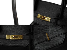 Load image into Gallery viewer, 極美品 HERMES エルメス ハンドバッグ バーキン 40 ◻︎C刻 G金具 アルデンヌ ブラック 中古 62526