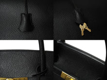 Load image into Gallery viewer, 極美品 HERMES エルメス ハンドバッグ バーキン 40 ◻︎C刻 G金具 アルデンヌ ブラック 中古 62526