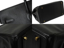 Load image into Gallery viewer, 極美品 HERMES エルメス ハンドバッグ バーキン 40 ◻︎C刻 G金具 アルデンヌ ブラック 中古 62526