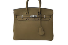 Load image into Gallery viewer, 新品未使用 HERMES エルメス ハンドバッグB刻印 バーキン25 ツンドラ ブラウン シルバー金具 トゴ 中古 62528