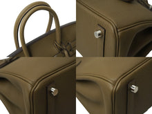 Load image into Gallery viewer, 新品未使用 HERMES エルメス ハンドバッグB刻印 バーキン25 ツンドラ ブラウン シルバー金具 トゴ 中古 62528