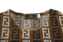 Load image into Gallery viewer, FENDI フェンディ 半袖Ｔシャツ サイズ44 ズッカ 総柄 D-OS-9300DW コットン ナイロン ブラウン グレー 美品 中古 62532