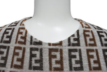 画像をギャラリービューアに読み込む, 極美品 FENDI フェンディ 半袖Ｔシャツ サイズ42 ズッカ総柄 D-OS-9300DW コットン ナイロン ブラウン グレー 中古 62534 
