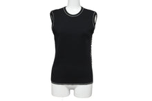 Load image into Gallery viewer, CHANEL シャネル スポーツライン ニット タンクトップ・ノースリーブ P22076V01420 ブラック サイズ38 美品 中古 62537