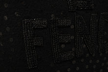 画像をギャラリービューアに読み込む, 極美品 FENDI フェンディ タンクトップ ニット スパンコール ロゴ刺繍 ウール アクリル サイズ38 ブラック 中古 62540 