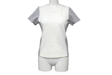 CHANEL シャネル 半袖Ｔシャツ スポーツライン ココマーク サイズ40 P17575V09971 ホワイト グレー 美品 中古 62541