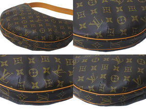 極美品 LOUIS VUITTON ルイ ヴィトン ショルダーバッグ クロワッサンMM M51512 モノグラムキャンバス ブラウン 中古 62543