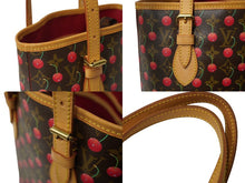 Load image into Gallery viewer, 極美品 LOUIS VUITTON ルイ ヴィトン モノグラム チェリー バケットPM 村上隆 M95012 ハンドバッグ 中古 62544