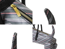 Load image into Gallery viewer, 極美品 THOM BROWNE トムブラウン ハンドバッグ ミディアムグレー モノグラムコーティングキャンバス HECTORバッグ 犬 グレー MAG050A07557035 中古 62545