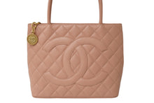 Load image into Gallery viewer, 極美品 CHANEL シャネル 復刻トート 6番台 ハンドバッグ ココマーク キャビアスキン ピンク ゴールド金具 中古 62549