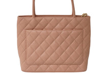 Load image into Gallery viewer, 極美品 CHANEL シャネル 復刻トート 6番台 ハンドバッグ ココマーク キャビアスキン ピンク ゴールド金具 中古 62549
