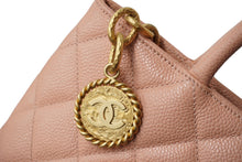 Load image into Gallery viewer, 極美品 CHANEL シャネル 復刻トート 6番台 ハンドバッグ ココマーク キャビアスキン ピンク ゴールド金具 中古 62549