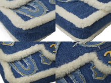 Load image into Gallery viewer, 極美品 CHANEL シャネル パッチワークデニムムートンショルダーバッグ エジプトライン 28番台 ブルー ゴールド金具 中古 62550