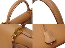 Load image into Gallery viewer, 極美品 エルメス HERMES ケリー 28 2way バッグ クシュベル エプソン ナチュラル 外縫い 〇Y刻印 中古 62558