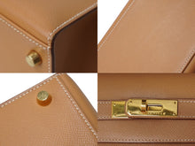 Load image into Gallery viewer, 極美品 エルメス HERMES ケリー 28 2way バッグ クシュベル エプソン ナチュラル 外縫い 〇Y刻印 中古 62558