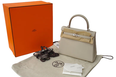 新品未使用 HERMES エルメス ケリー25 B刻印 2024年購入品 ベトン トゴ シルバー金具 内縫 中古 62559